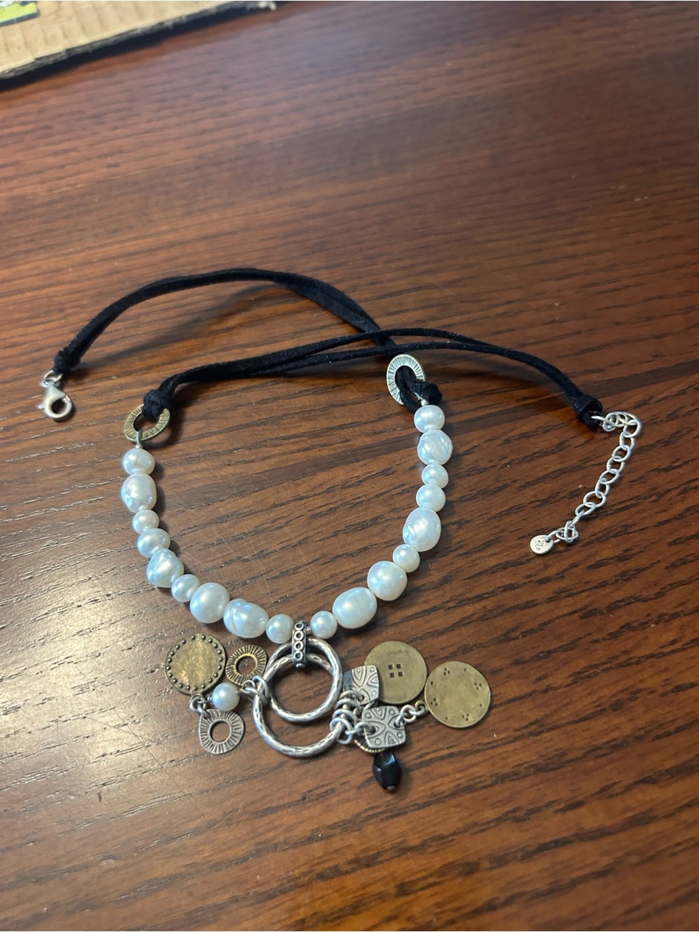 Handmade Pearl Bead Charm Bracelet 
Silpada